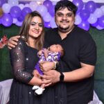 Elli Padhi Instagram - Clicks from my bhaniji Krtika welcoming party. We are so lucky to have you with us. This is just the beginning of your life and much more to come. Congratulations to nani @ellipadhi and bhaina @pandasrimay Proud Mamu 😄😄😁😁 And of course with 2 beauties, one more beauty is added. @rayelinasamantaray Utkal Vatika