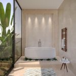 Gauri Khan Instagram - By Using green in the right ways you may bring feelings of peace and growth ..here are some of the effects… #plants #planters #wallpaper #bathroom #beachhouse #gaurikhandesigns