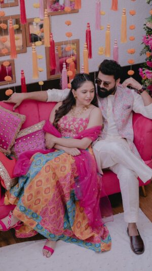 Gautami Deshpande Instagram - आधा तेरा इश्क़ आधा मेरा ♥️

• #SwaG #lafdi

Film - @clickography

Wedding styling - @style_by_apurva
Decor - @shreeevents
Gautami’s Wardrobe - @aasbey_by_shubhangi
Make Up - @makeupartistsanika
Hair - @savitamore9302
Jewellery- @tseraworld
Mehendi by- @kkanchan_mehendi
Swanand’s Wardrobe - @nakshethnic
#wedding #love #gettingmarried #mehendigoals
#clicko #clickography #laldil