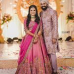 Gopika Anil Instagram – A Pink fairytale of our gorgeous couples @gops_gopikaanil and @padmasoorya celebrating love and togetherness. 
Our most beautiful bride Gopika is adorned so elegantly in a striking ensemble with intricate detailing in a desi style on her engagement day. 
Thank you so much dear for celebrating your special day with #jazaash

Groom costume design @infiniti_groom_concepts 
Mua @nizanmakeovers 
Jewellery @pureallure.in 
Mehandi @_brown_tint 

#jazaash #2023designs #jazaashoutfits #celebrity #celebrityoutfit #bridesofjazaash  #royalbrides #indiancouture #loveislove #love #lehenga #instagram #fashion #fashiondesigner #handmade #lehengafashion #instagood #instadaily #pakistanidress #indiancraftsmanship #instafashion #instafamily #keralawedding #bridesofindia #bridesofkerala Kadavu Resort