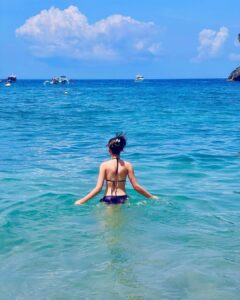 Gracy Goswami Instagram - A mermaid for life! 🧜🏻‍♀️ 🤍 . . . . . . . . . . . . #bali #baliindonesia #vacation #vacaymode #vacayvibes #vacaymodeon #explorepage #jimbranbali #explore #travel #wanderlust #internationvacay #sunsets #beaches #style #fashion #outfitinspiration #Balivisits #waterbaby #swimmerforlifr #vibe #grace #graceitwithgracy #500ksoon #baliisland #loveyouguys #mermaidlife #sureeal #peaceandvibe #bestplace Bali, Indonesia