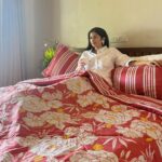Gungun Uprari Instagram - “The word “saturday” has the word “sat” in it. Make sure your take the time this day to sit and relax.” ❤️ Enjoying my Saturday mor with @boutiquelivingindia Super comfortable and Superior color combos that enhance the beauty of your bedroom Join me in supporting the Sleep With Comfort campaign with @BoutiqueLiving and prioritize rest for a better life. Good sleep is not a luxury; it's a fundamental aspect of our well-being. Let's break the stigma around rest and embrace healthy habits that will help us wake up feeling our best. The power of a good night's sleep is transformative. Let's make it a priority. #PrioritizeRest #BetterSleepBetterLife #SleepWithComfort @boutiquelivingindia @alphabetmedia