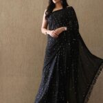 Gungun Uprari Instagram - Black is always elegant. It is the most complete color in the whole world, made of all the colors in the palette.” – Ricardo Tisci Rich and elegant sari @poshaak.co #sarees #saree #sareelove #fashion #sareelovers #onlineshopping #sareesofinstagram #ethnicwear #sareeblouse #silksarees #sareefashion #silksaree #indianwear #sareeindia #handloom #silk #indianfashion #sareedraping #traditional #designersarees #sareecollection #india #sareelover #indianwedding #sareestyle #kurtis #kurti #wedding #lehenga #sareeblousedesigns