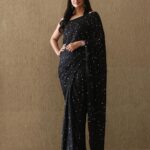 Gungun Uprari Instagram - Black is always elegant. It is the most complete color in the whole world, made of all the colors in the palette.” – Ricardo Tisci Rich and elegant sari @poshaak.co #sarees #saree #sareelove #fashion #sareelovers #onlineshopping #sareesofinstagram #ethnicwear #sareeblouse #silksarees #sareefashion #silksaree #indianwear #sareeindia #handloom #silk #indianfashion #sareedraping #traditional #designersarees #sareecollection #india #sareelover #indianwedding #sareestyle #kurtis #kurti #wedding #lehenga #sareeblousedesigns
