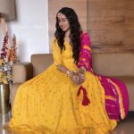 Gungun Uprari Instagram - A yellow dress and yelloads of happiness 🤩 Bright colour for bright day @rushmor_clothing And my flower jewellery 🌸 #traditionalwear #ethnicwear #indianwear #fashion #traditional #shalwarkameez #onlineshopping #sareelove #ethnic #indianfashion #indianwedding #trending #instafashion #sarees #lehenga #kurti #partywear #indianoutfit #wedding #sareelovers #silksarees #instagood #style #india #instagram #handloom #fashionblogger #indianclothing #kurtis #festivewear