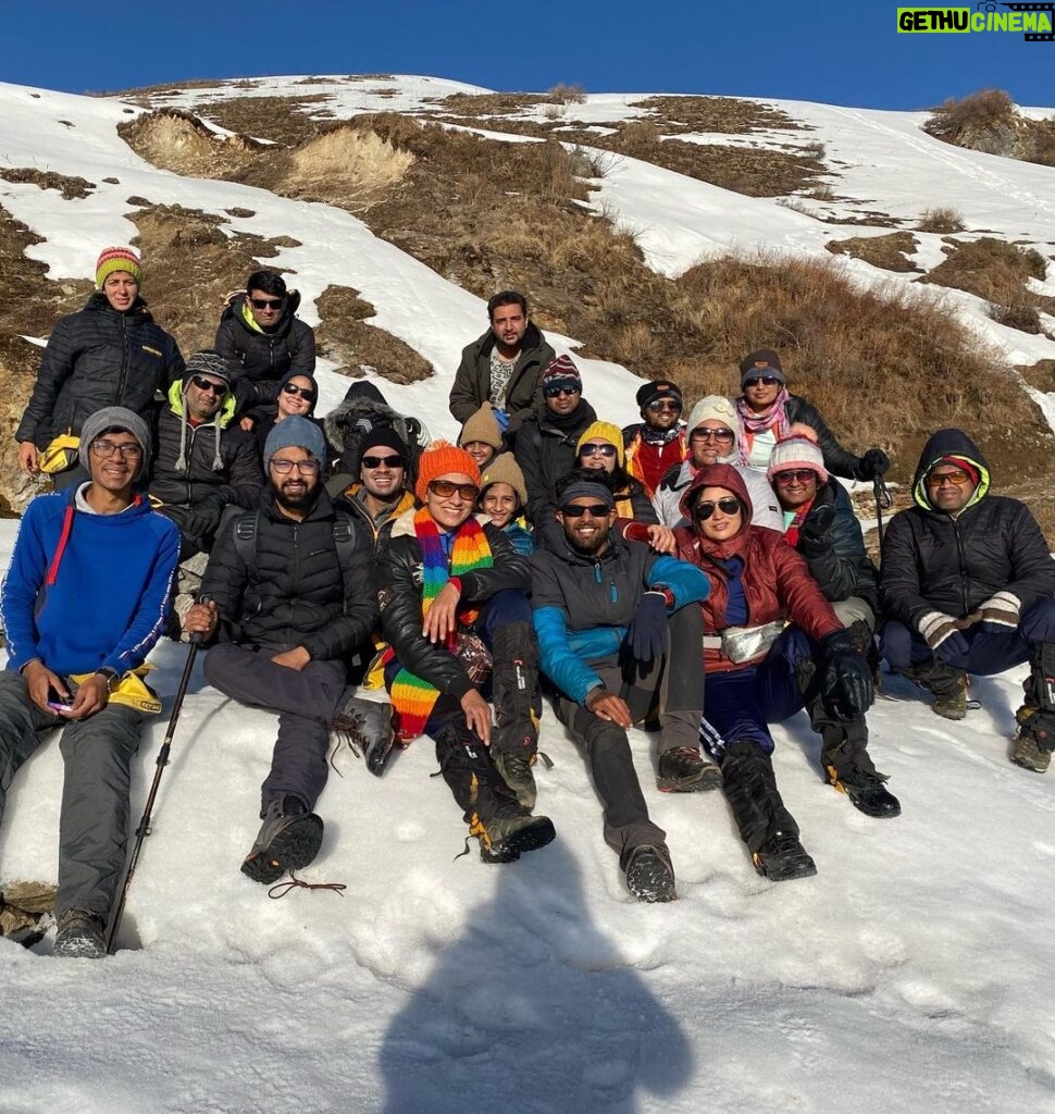 Gungun Uprari Instagram - We did it 😀 #summit Never measure the height of a mountain until you have reached the top. Then you will see how low it was.” “When preparing to climb a mountain—pack a light heart.” “Somewhere between the bottom of the climb and the summit is the answer to the mystery why we climb.” @indiahikes in collaboration It was indeed the best trekking experience that I have had , everything was fantastically prepared ..motivation, stay , safety , food and the best trek leader @mr.crazytraveller He was amazing in the way he led the team and encouraged us 😊