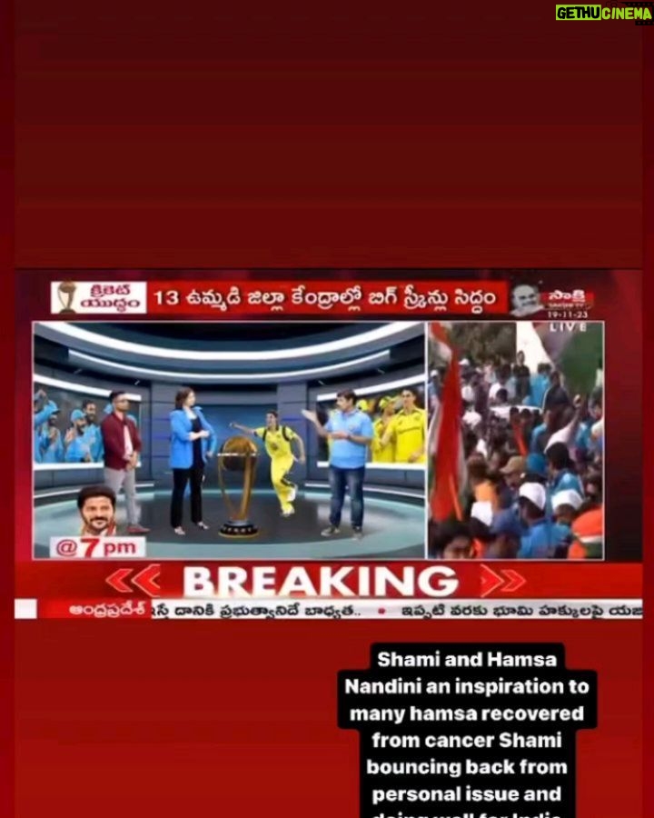 Hamsa Nandini Instagram - Live from Sakshi news! . @rakesh_deva_reddy @sakshinews . #swanstories
