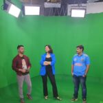Hamsa Nandini Instagram - Live from Sakshi news! . @rakesh_deva_reddy @sakshinews . #swanstories