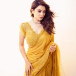 Hansika Motwani Instagram - Saree not sorry 🌻 • • Promotions ready • • @puchi.photography @awignaofficial @sankpalsavita @rupeshryadav @saigopalchikkala_cine_costumer #mynameishruthi #promotions