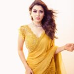 Hansika Motwani Instagram - Saree not sorry 🌻 • • Promotions ready • • @puchi.photography @awignaofficial @sankpalsavita @rupeshryadav @saigopalchikkala_cine_costumer #mynameishruthi #promotions