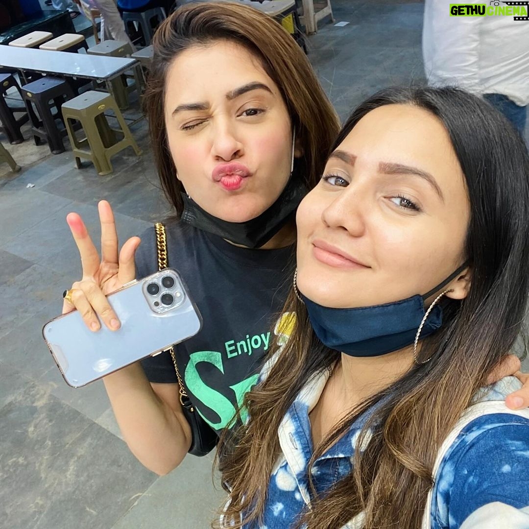 Hiba Nawab Instagram - Dearest Hiba, good things take time just like me remembering your birthday!! 😋🥳 Happy Belated Birthday my babyyyyy 🎂🎂🥳🥳❤️❤️Wishing you a fab & rocking year, just the way you are !! 🧿✨ I loveeeee youuuuu & I misssss youuuu 🥹💗🍭 My crazy woman you are BATATA to my VADA & Yummy KEBAB to my AYAAZ !! I know this year we are far but I can still feel your HALO !! My love I promise to take you out for our late night drives & trust me my WAFFA won’t do BEWAFAI 🤪🤪🤪 (IYKYK) Sharing some of our beautiful memories (Don’t kill me for the last picture☠️) 🩷✨ Ps- I’m not late, I’m just “355 days” early for your next birthday! 🎂🥳🤪