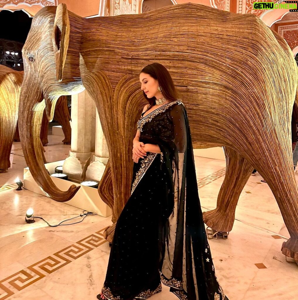 Isabelle Kaif Instagram - highlight of the weekend: a magical evening with @anitadongre @dongreanita_ 🐘🐘🐘 #bekindrewild @jaipurcitypalace @princessdiyakumarifoundation #anitadongrerewild City Palace, Jaipur