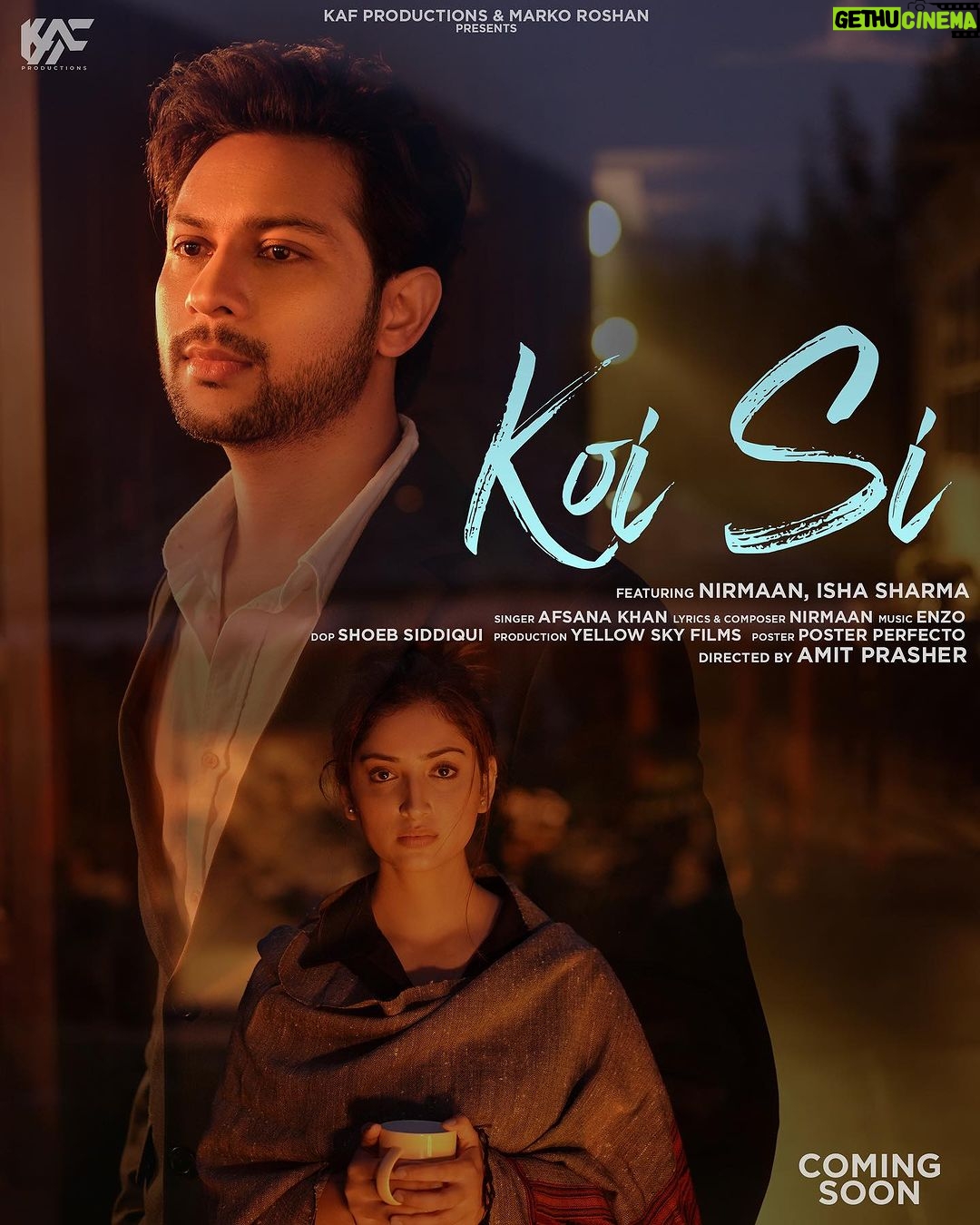 Isha Sharma Instagram - KOI Siβ¦π coming real soon..π @itsafsanakhan @nirmaan01 @musicenzo @nickita92 @dopshoeb @yellowskyfilm @amitprasher @markoroshan @kafproductionsindia @netmediaofficial @itsjaggy @iamsunnyys @believeasd #afsanakhan #nirmaan #ishasharma #koisi