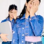 Ishveen Gulati Instagram - When you have a twin🙈👯‍♀️🧿❤️#teamvleenam #mirrortwins