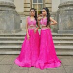 Ishveen Gulati Instagram - Rang lageya ishq da💗 #teamvleenam . . MUA & Hairstylist: @geetsoniacademy @zeythennasalon @rosh_deep13 OUTFIT: @neetikas.couture Location: @moorparkgolfclub Event: @kindheartcharity