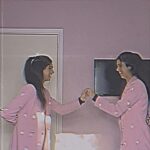 Ishveen Gulati Instagram - This trend has our heart💗 #teamvleenam #mirrortwins #twins #twin ✨
