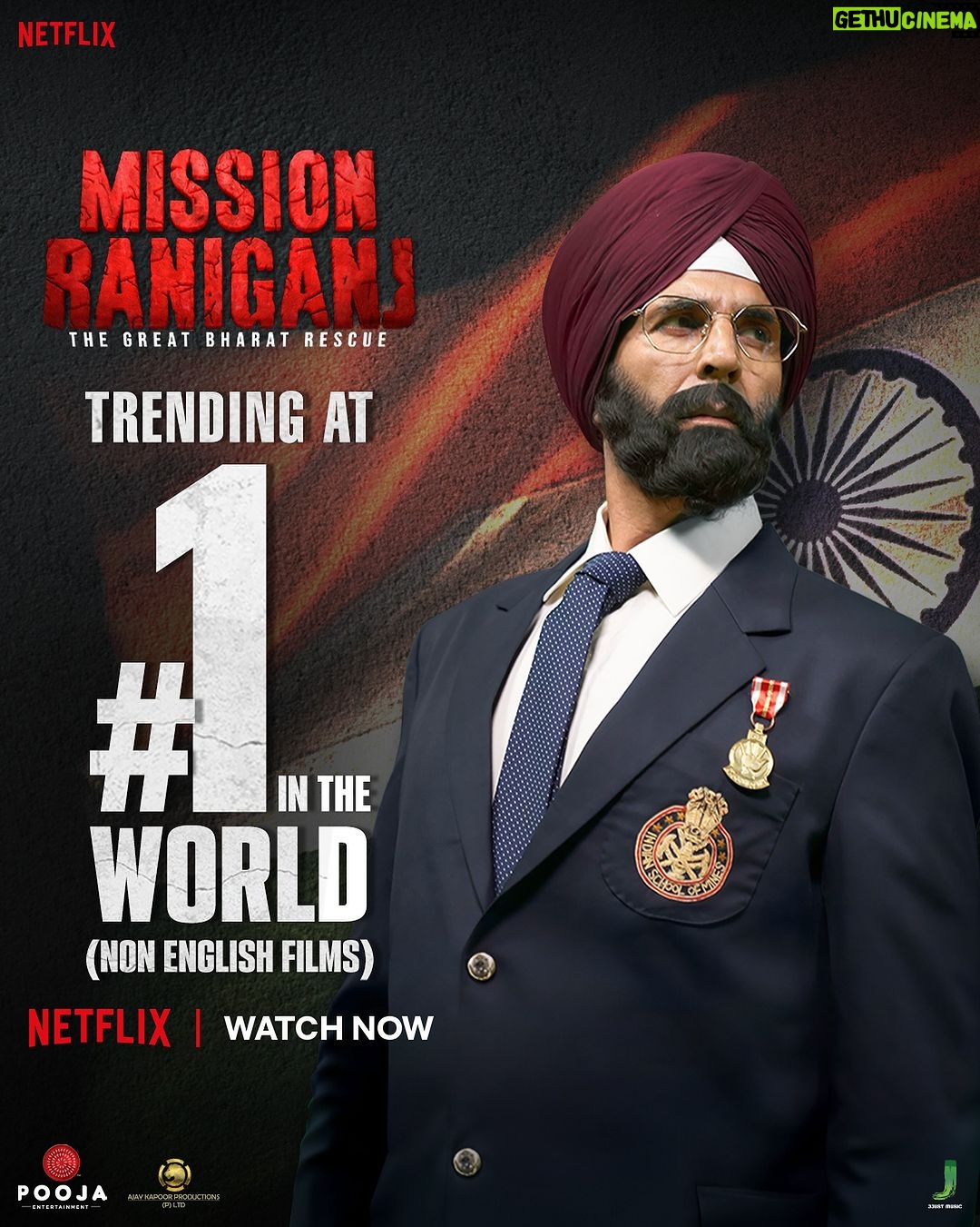 Jackky Bhagnani Instagram - Such a proud moment for the entire team of #MissionRaniganj! 💪🏻 The film has become the audience’s first choice across the GLOBE, trending at #1 on @netflix_in worldwide under the Non-English film category. #MissionRaniganjOnNetflix #No1onNetflixIndia @akshaykumar @vashubhagnani @parineetichopra @tinudesaiofficial @jackkybhagnani @deepshikhadeshmukh @ajay_kapoor_ @ravikishann @kumudkmishra @pavanrajmalhotra @badolavarun #RajeshSharma @dibyenduofficial @virendrasaxenna07 @jameel.mumbai @mukeshsbhatt @ananthmahadevanofficial #ShishirSharma #SudhirPandey #BachanPachera #OmkarDasManikpuri @Kingrani.Deepak #VipulKRawal @jjustmusicofficial