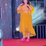 Jasnya Jayadeesh Instagram - These love is all I need 🤌🏻❤️🥹🤗 From yesterdays event @sobhacitymall .. @myradio90fm 🥰 Thank you @rr_rahulravi etta and @asvimalayalamaswathy chechi 🥰 it was so nice meeting you ❤️ . Blouse designed by @classymissyin Dop 📸 @arun_anedath