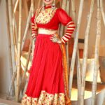 Jennifer Mistry Bansiwal Instagram - Red... the color of victory... victory over evil... May all of us have victory over the evil and bring the world to a better place... Happy Dusshehra Outfit: @gurukrupa_creation Photographer: @photo_vinayak Team: @zerographyvlogs & @clickmegood_ Stylist: @style_deintrepide Jewellery : @silver.kiosk Makeup: @makeoverbydipika Location: @nomimumbai Nomi Mumbai