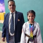 Jennifer Mistry Bansiwal Instagram - Lekissha won bronze medal in Kata and Kumite both in Shotocup... thanks @baduumesh for the training #jennifermistrybansiwal #jmb #lekisshamistrybansiwal #Lekissha #jenissha #bobbybansiwal #mayurbansiwal #karate #competition Andheri Sports Complex