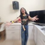 Jennifer Mistry Bansiwal Instagram - MY LEKISSHA... Ps... I made this t shirt from an old plain black t shirt, also made her necklace and earrings... love to do things for her... she is my life #jennifermistrybansiwal #lekisshamistrybansiwal #Lekissha #jenissha Hiranandani Garden Powai