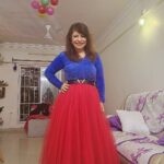 Jennifer Mistry Bansiwal Instagram - "I feel like I thrive in the red light." "Love and a red rose can't be hid." "Red has always been my color, because red stands out." "I always loved red... Ps- Got ready for society annual function... #jennifermistrybansiwal #jmb Hiranandani Garden Powai