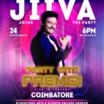 Jiiva Instagram - Hi !! Coimbatore I’m Super excited to join the PARTY WITH PREMGI LIVE IN COIMBATORE Ft @premgi and his Band can’t wait to see u all there on 24th December #LetsParty #DeafFrogs @mediacircleindia @zivprojectsofficial