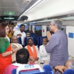 Jina Samal Instagram - #vandebharatexpress train inaugural ceremony 🇮🇳at balasore with honorable railway minister Sri @ashwini.vaishnaw sir , honorabel MP Sri @pratap.sarangi nana🙏it’s a proud moment for us🤞#gratitude #bandebharatexpress 👏 Missile City Baleswar