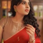Joy Crizildaa Instagram - Movie promotions @srushtidangeoffl ❤️💫 Saree : @tamarachennai 📸 : @camerasenthil Makeup : @vigneswari_s_subbulakshmi #styling #stylist #stylefile #fashionstylist