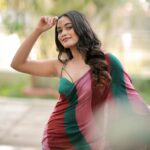 Kaavya Arivumani Instagram - In my element ❤️ Makeup @deepz_beautyjourney @dhanush__photography Styled by @indu_ig Hairdo @_stylenart_ Saree @gsensemble_official Blouse @yaradesigners