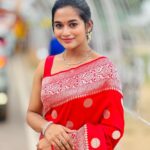 Kaavya Arivumani Instagram - Wedding scenes❤️ . Saree:@house_of_swaroopa Jewel :@womensuniquecollection Blouse :@d3boutiquee . #kaavya#kaavyaarivumani