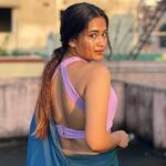 Kaavya Arivumani Instagram – Okay but saree💜

@keziah_costume_stylist 
@hafsaaddotcom 
@beufashions 

#kaavya#kaavyaarivumani