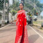 Kaavya Arivumani Instagram - Wedding scenes❤️ . Saree:@house_of_swaroopa Jewel :@womensuniquecollection Blouse :@d3boutiquee . #kaavya#kaavyaarivumani