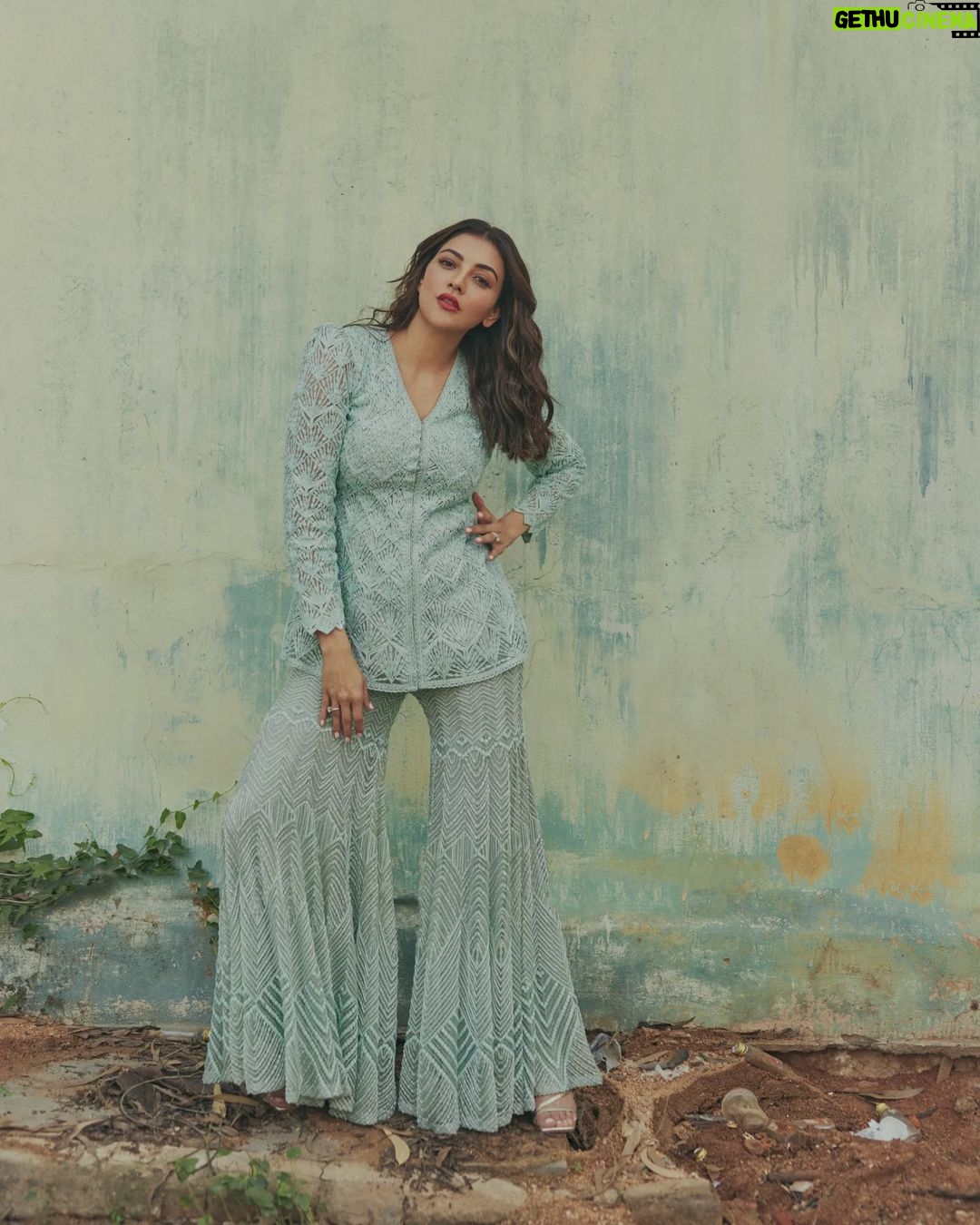 Kajal Aggarwal Instagram - Aqua Green for the win 🌿✨️
