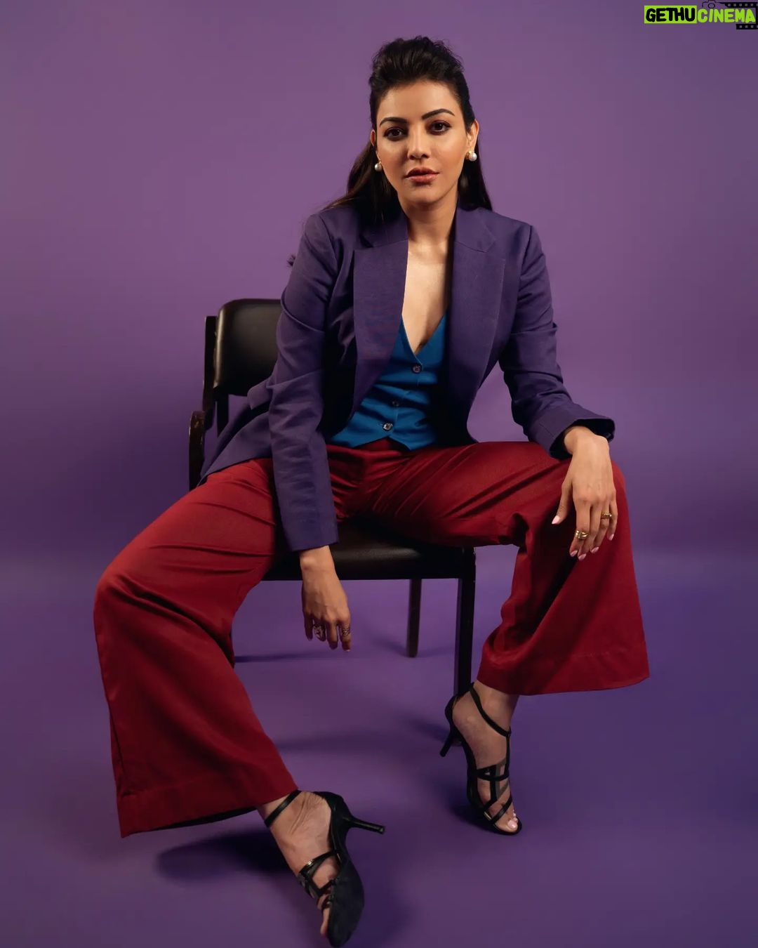Kajal Aggarwal Instagram - POV💜🩵❤️