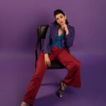Kajal Aggarwal Instagram - Seeing right through you 💜❤️ . . . Outfit - @labelraasa @_anushkapuri_ Jewellery - @minerali_store @misho_designs Shoes - @oceedeeshoes Styling - @archamehta Makeup - @vishalcharanmakeuphair Hair - @divya.naik25 Photographer - @kannasrihari Styling Team - @rashmi_angara @niha__varma