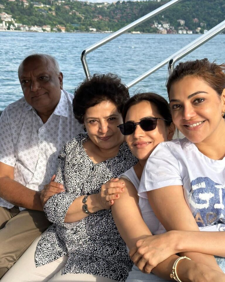 Kajal Aggarwal Instagram - Happiest birthday nanu! We love you so so much! Our favourite person, @neil_kitchlu and I are blessed to have you! @suman.agg09 ❤️♥️❤️