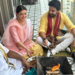 Kajal Aggarwal Instagram - So many emotions while I share this with you ❤️ Had our Grah Pravesh puja earlier this week for our holy abode, a labour of love that is now our home! Feeling so blessed and our hearts are filled with immense gratitude ✨✨🙏🏻 @kitchlug @neil_kitchlu
