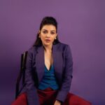 Kajal Aggarwal Instagram - Seeing right through you 💜❤️ . . . Outfit - @labelraasa @_anushkapuri_ Jewellery - @minerali_store @misho_designs Shoes - @oceedeeshoes Styling - @archamehta Makeup - @vishalcharanmakeuphair Hair - @divya.naik25 Photographer - @kannasrihari Styling Team - @rashmi_angara @niha__varma