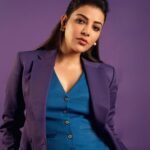 Kajal Aggarwal Instagram - Seeing right through you 💜❤️ . . . Outfit - @labelraasa @_anushkapuri_ Jewellery - @minerali_store @misho_designs Shoes - @oceedeeshoes Styling - @archamehta Makeup - @vishalcharanmakeuphair Hair - @divya.naik25 Photographer - @kannasrihari Styling Team - @rashmi_angara @niha__varma