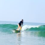 Kalki Koechlin Instagram - Back on the board #afteralongtime #gettingmycoreback #morningsontheshore @surfinggoa Photo @nishadutane