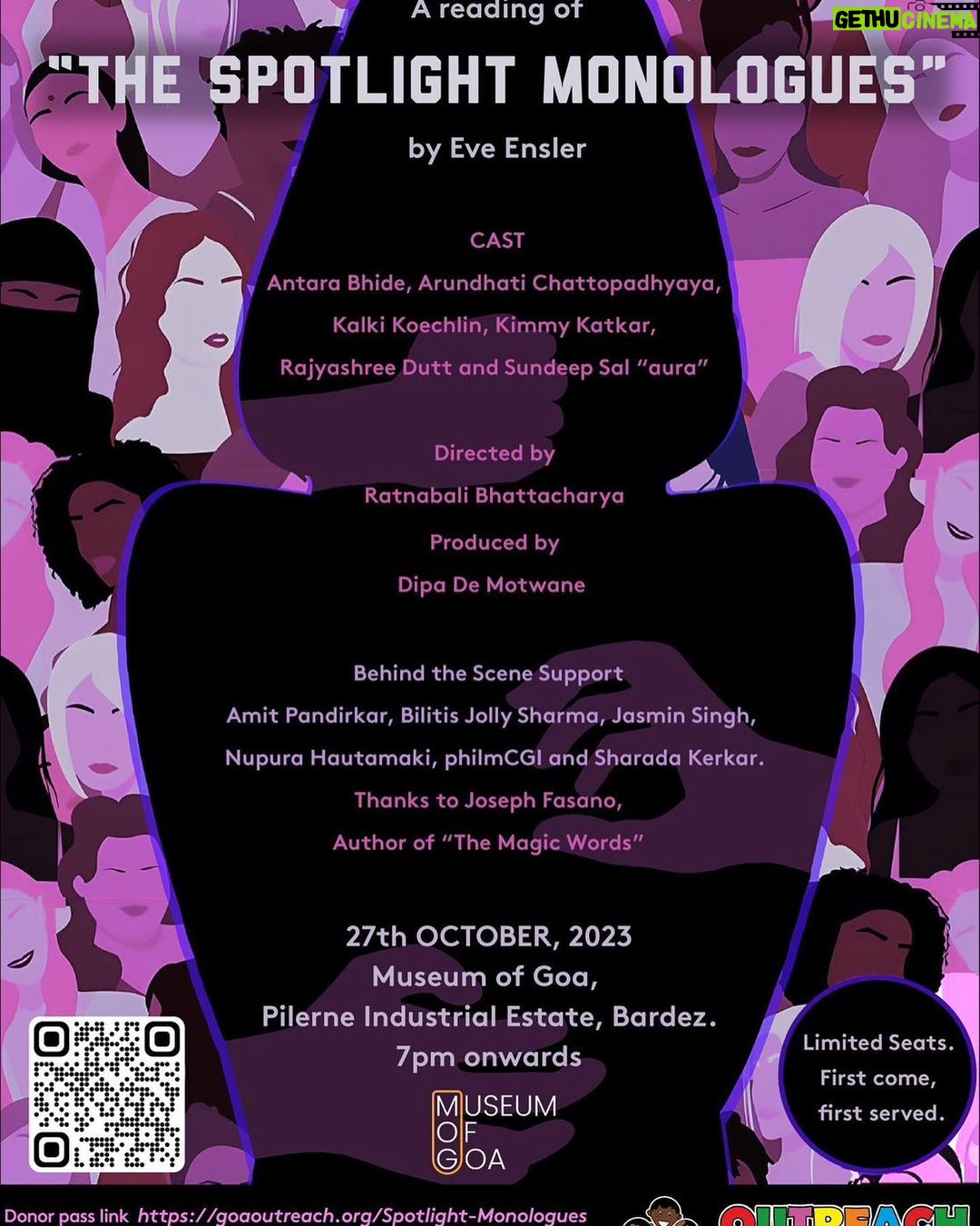 Kalki Koechlin Instagram - We will be doing a reading of ‘The Spotlight Monologues’. The money we raise goes directly to the charity Goa Outreach which provides a home and an education to children who have had neither. #27thoctober #museumofgoa #goaoutreach 👉🏻 Limited seats : 100 donor passes only! Available now, find the link in my bio. ℹ️ While each ticket is priced at 20 GB Pounds (UK based charity doing ground breaking work for the children of Goa), if you follow the link you find you will be paying in Rupees.