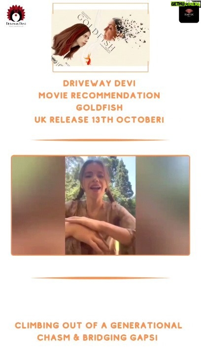 Kalki Koechlin Instagram - At Driveway Devi, we've been long-term & staunch admirers of the Artist & Human Being Kalki is. Her choices continue to delight, simultaneously addressing pressing societal truths that are begging attention. Goldfish seems like yet another in amongst a slew of important, poignant & beautiful projects that Kalki is headlining; this one of special significance to us, since it organically delves into the psychological states of it's primary characters, unearthing & underscoring vital generational impacts. UK, get ready to experience Goldfish on the 13th of October. See you at the movies!