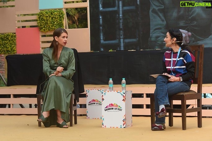 Kalki Koechlin Instagram - A long day but a good day. @rainbowlitfest Queer book recco: Less by Andrew Sean Greer Queer watch recco: Rainbow Rishta (Daniella stole my ❤️) Dress @summersomewhereshop Thanks @elevate_promotions Fashion photos @saurabhbasu