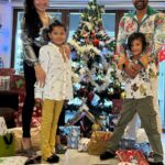 Kanchi Kaul Instagram – From our hearts to yours , Sending heaps of festive fun and joy your way! May your Christmas be filled with laughter, love, and the magic of the season. 🎅🎉 #MerryAndBright #merrychristmas #favouritetimeofyear 🎄💚🎄💚🎄💚