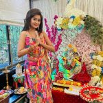 Kanchi Singh Instagram - Happy Ganesh Chaturthi #25thyearitis #ganeshchaturthi2023🌸 . . Styled by- @yashasvisingh19 Wearing- @bawreefashions Outfit pr- @fd_mikita_fabricate