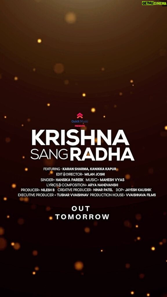 Kanikka Kapur Instagram - LOVE ISN’T LIMITED TO JANMASHTAMI. “Get ready for a musical journey like no other! Tomorrow, we unveil ‘Krishna Sang Radha’ by @hansikaapareek, starring @kanikkakapur and @karansharmaa_official, with enchanting music by @maheshvyasmusic. Stay tuned and prepare to be enchanted by the timeless tale of Lord Krishna and Shree Radha. #KrishnaSangRadha #MusicRelease #DivineLove” 🎶 Releasing Soon 🎶 Stay Tuned! Produced by Quick Music Label #QuickMusicLabel #KrishnaSangRadha #HansikaPareek #KanikkaKapur #DivineLove #LordKrishna #ShreeRadha #MusicVideo #SpiritualJourney #Indian-devotional #krishna #kanha #radha #vrindavan #iskcon @quickmusiclabel @niharpatel.64 @dhruwal.patel @milan_joshi_ @jaayesh_kaushik @arya_nandvanshi @vvaishnavafilms @tusharvvaishnav @annishsingh.official @jackvan._ @anamikajain__ @catchupoverinsta @mitreshmahesh Subscribe to Quick Music Channel- https://youtube.com/@quickmusic9