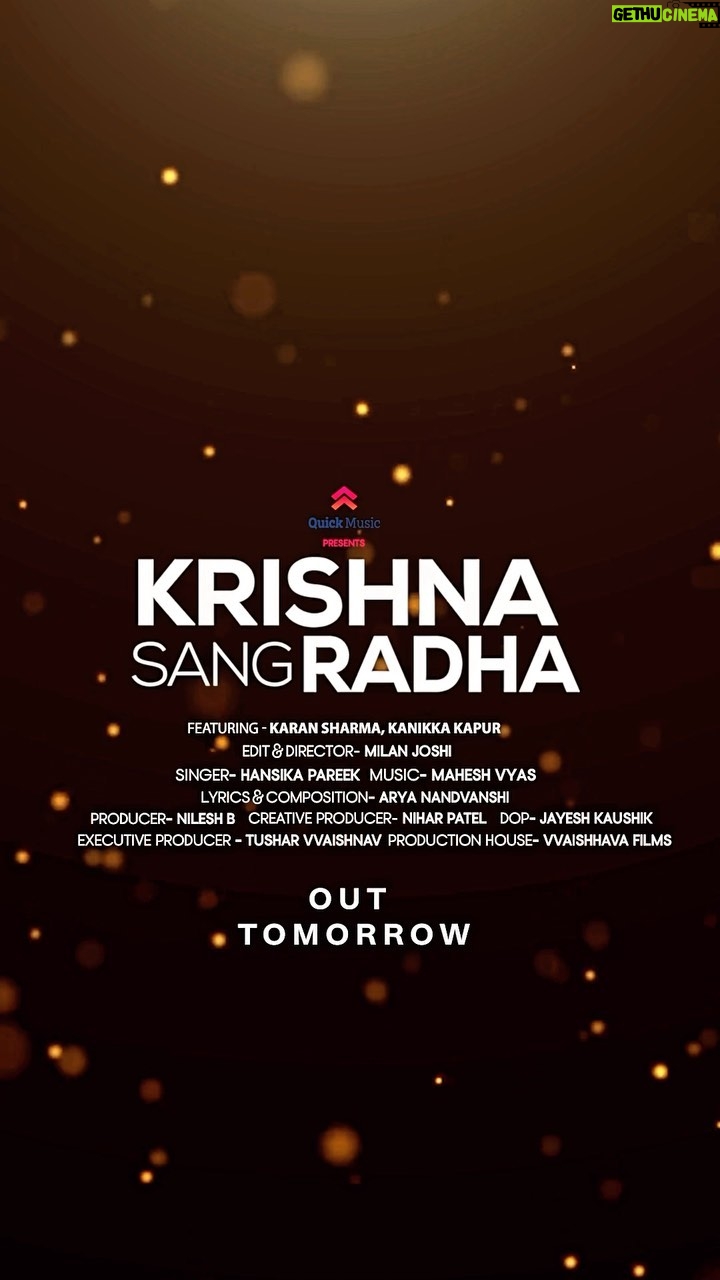 Kanikka Kapur Instagram - LOVE ISN’T LIMITED TO JANMASHTAMI. “Get ready for a musical journey like no other! Tomorrow, we unveil ‘Krishna Sang Radha’ by @hansikaapareek, starring @kanikkakapur and @karansharmaa_official, with enchanting music by @maheshvyasmusic. Stay tuned and prepare to be enchanted by the timeless tale of Lord Krishna and Shree Radha. #KrishnaSangRadha #MusicRelease #DivineLove” 🎶 Releasing Soon 🎶 Stay Tuned! Produced by Quick Music Label #QuickMusicLabel #KrishnaSangRadha #HansikaPareek #KanikkaKapur #DivineLove #LordKrishna #ShreeRadha #MusicVideo #SpiritualJourney #Indian-devotional #krishna #kanha #radha #vrindavan #iskcon @quickmusiclabel @niharpatel.64 @dhruwal.patel @milan_joshi_ @jaayesh_kaushik @arya_nandvanshi @vvaishnavafilms @tusharvvaishnav @annishsingh.official @jackvan._ @anamikajain__ @catchupoverinsta @mitreshmahesh Subscribe to Quick Music Channel- https://youtube.com/@quickmusic9