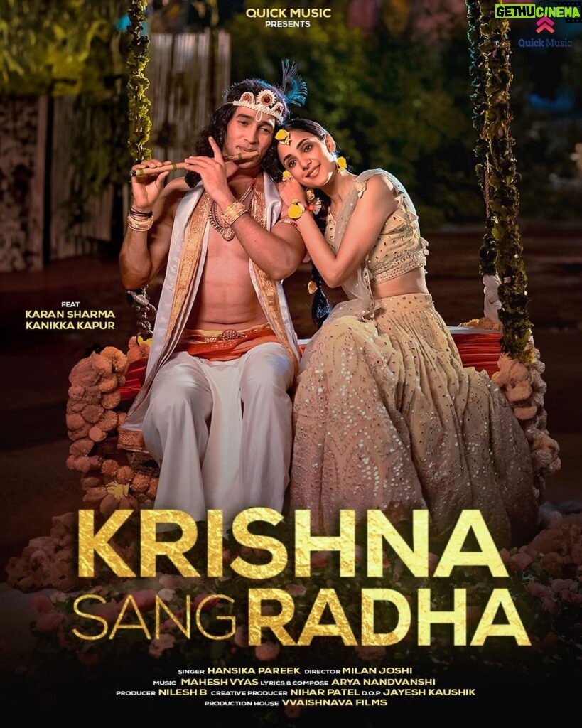 Kanikka Kapur Instagram - "Harmonious Love Unveiled: A RAAS Tale of 'Krishna Sang Radha,' by @hansikaapareek Starring @kanikkakapur , and @karansharmaa_official , with Enchanting Music by @maheshvyasmusic !" Stay Tuned…. @kanikkakpur @karansharmaa_official @quickmusiclabel @niharpatel.64 @milan_joshi_ @jaayesh_kaushik @tusharvvaishnav @anamikajain_ @vvaishnavafilms @dhruwal.patel @arya_nandvanshi