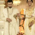 Karthika Nair Instagram - Embarking on a timeless journey of love, Karthika Nair and Rohit Menon’s wedding unfolds a breathtaking tapestry of tradition.Celestial moments and star-studded grace illuminate this joyous celebration of two hearts uniting in the divine dance of matrimony. 💖🌟 #KarthikaRohitWeddig #rohitchedkat #maritusevents #weddings #karthikanair #celebrity Uday Palace Convention Center